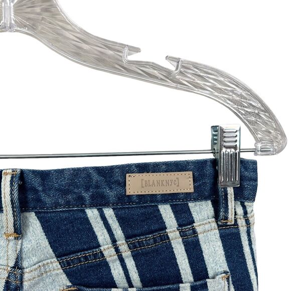 Blank NYC Womens Jeans The Bond Stripped Blue Skinny Stretch 5 Pockets Sz 25‎ - Picture 8 of 8